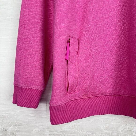 Vineyard Vines Shep Quilted Pullover Hoodie Women S Navy Pink Quarter Snap - Picture 4 of 15